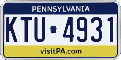 PA license plate KTU4931