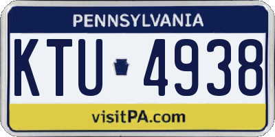 PA license plate KTU4938