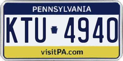 PA license plate KTU4940