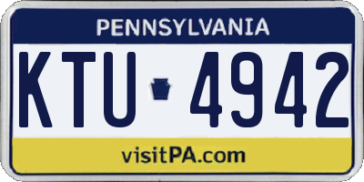 PA license plate KTU4942