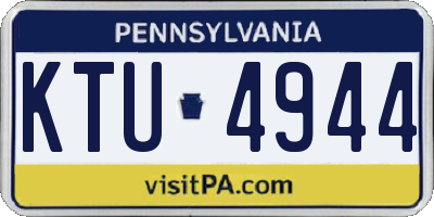 PA license plate KTU4944