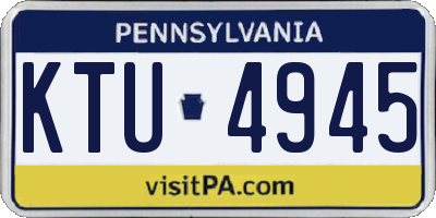 PA license plate KTU4945