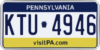 PA license plate KTU4946