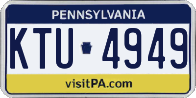 PA license plate KTU4949