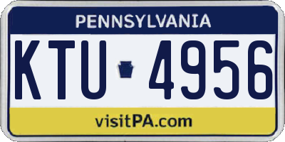 PA license plate KTU4956