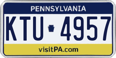 PA license plate KTU4957