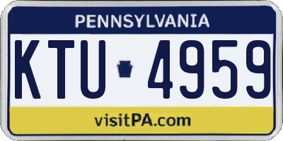 PA license plate KTU4959