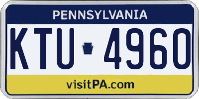 PA license plate KTU4960