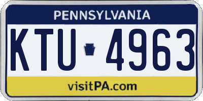 PA license plate KTU4963