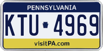 PA license plate KTU4969