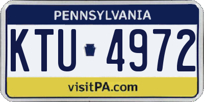 PA license plate KTU4972
