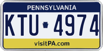 PA license plate KTU4974