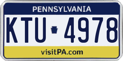 PA license plate KTU4978