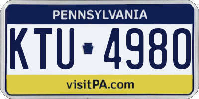 PA license plate KTU4980