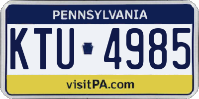 PA license plate KTU4985
