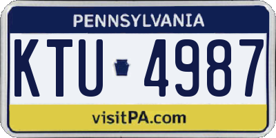 PA license plate KTU4987