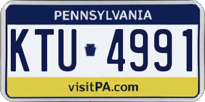 PA license plate KTU4991