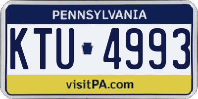 PA license plate KTU4993