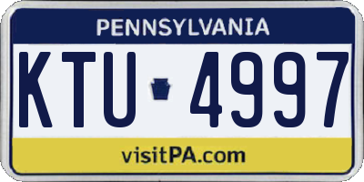 PA license plate KTU4997