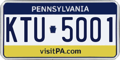 PA license plate KTU5001