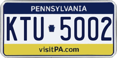 PA license plate KTU5002
