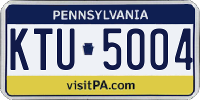 PA license plate KTU5004