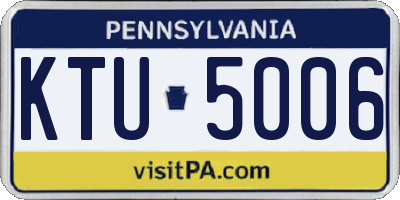 PA license plate KTU5006