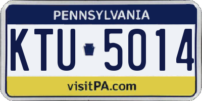 PA license plate KTU5014