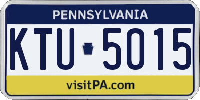 PA license plate KTU5015