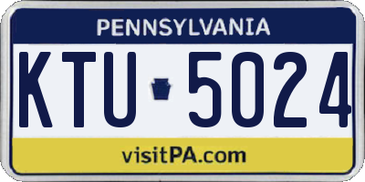 PA license plate KTU5024