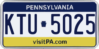 PA license plate KTU5025