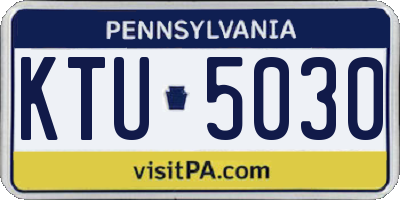 PA license plate KTU5030
