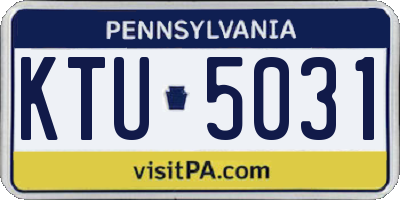 PA license plate KTU5031