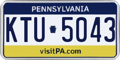 PA license plate KTU5043