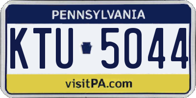 PA license plate KTU5044