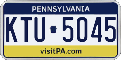 PA license plate KTU5045