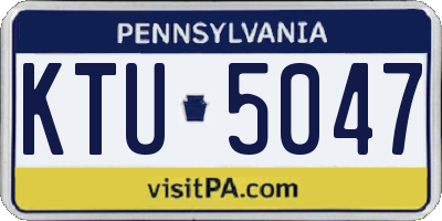 PA license plate KTU5047