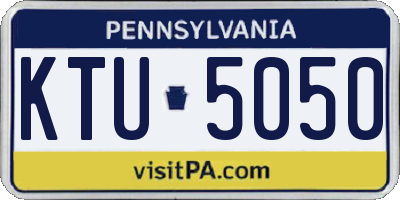 PA license plate KTU5050