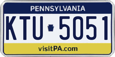 PA license plate KTU5051