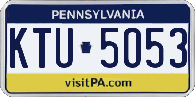 PA license plate KTU5053