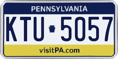 PA license plate KTU5057