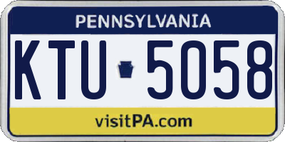 PA license plate KTU5058