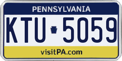 PA license plate KTU5059