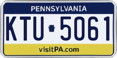 PA license plate KTU5061