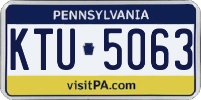 PA license plate KTU5063