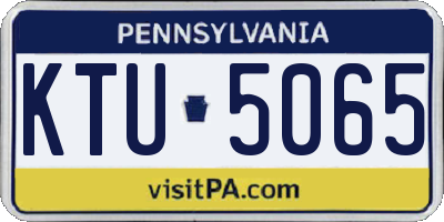 PA license plate KTU5065