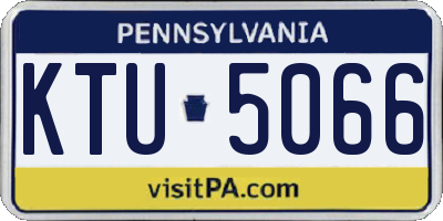 PA license plate KTU5066