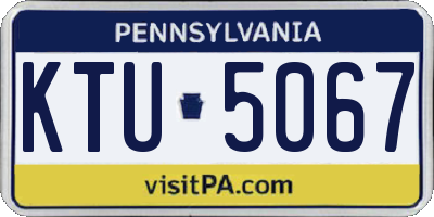 PA license plate KTU5067