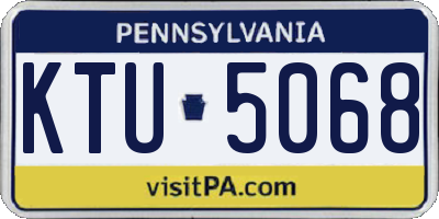 PA license plate KTU5068