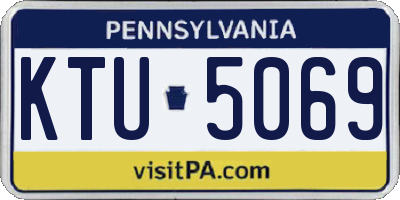 PA license plate KTU5069